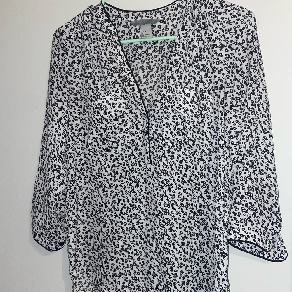 Black & White Blouse
